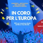 Immagine evento IN CORO PER L’EUROPA – Concerto spettacolo della Big Vocal Orchestra per i 10 anni di Fondaco Europa a Venezia (VE) IN CORO PER L'EUROPA - Concerto spettacolo della Big Vocal Orchestra per i 10 anni di Fondaco Europa a Venezia (VE) il 24 settembre 2026