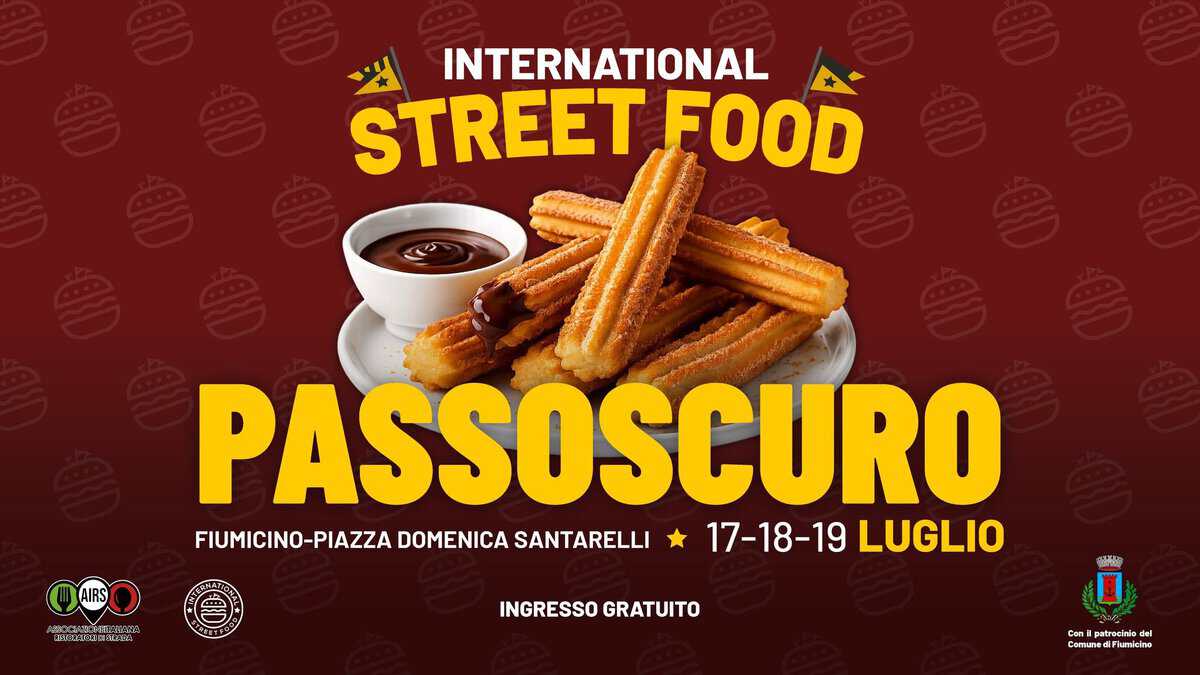 Evento International Street Food Passoscuro Locandina International Street Food Passoscuro - da venerdì 17 luglio - domenica 19 luglio 2026 ore 18:00 ore 23:45