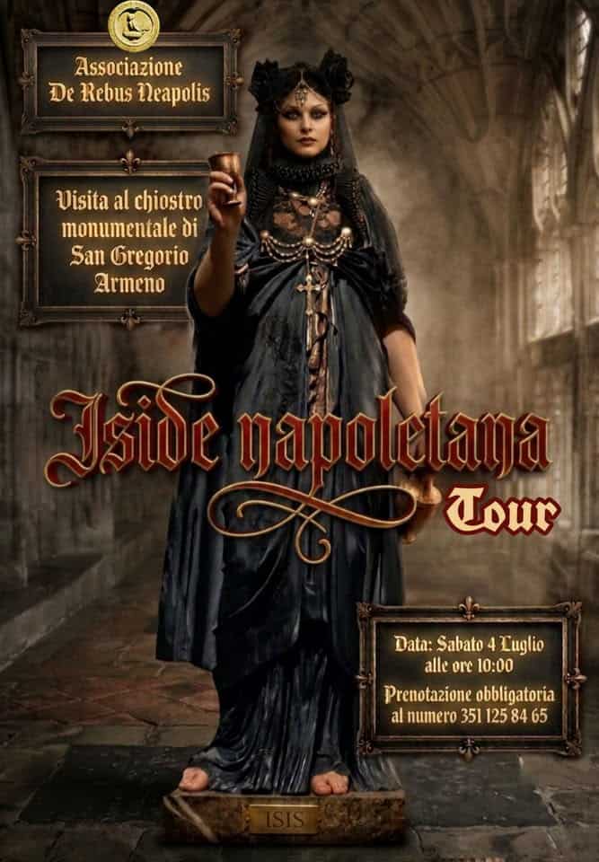 Evento ISIDE NAPOLETANA Le Donne di Napoli con visita al chiostro di San Gregorio Armeno Locandina ISIDE NAPOLETANA Le Donne di Napoli con visita al chiostro di San Gregorio Armeno - sabato 4 luglio ore 10:00 - 12:00