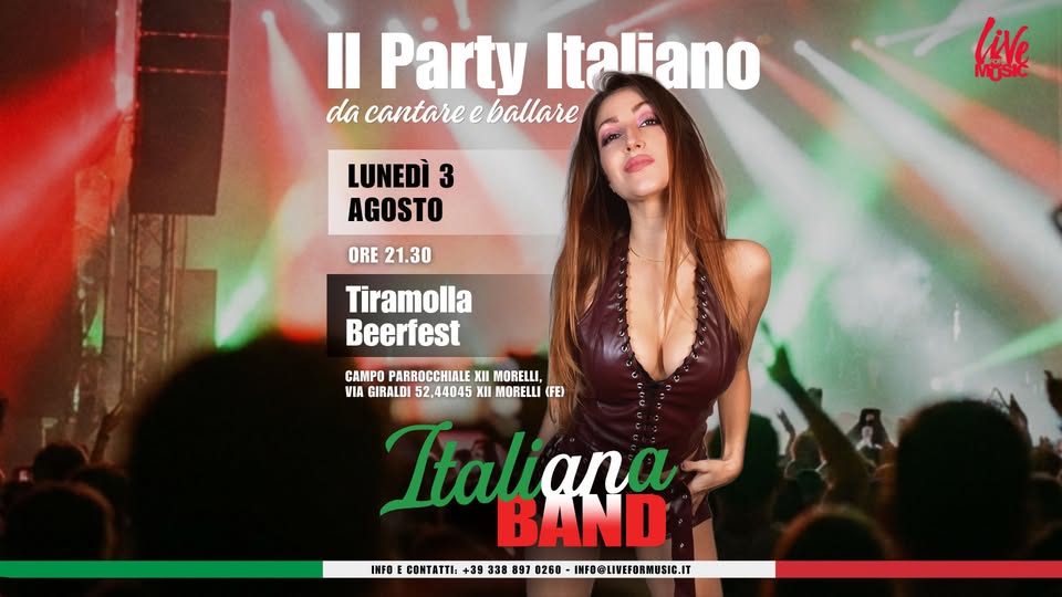 Evento italiana Band Tiramollabeerfest, Dodici Morelli FE Locandina italiana Band Tiramollabeerfest, Dodici Morelli FE - lunedì 3 agosto ore 17:00 - 19:00