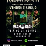 Immagine evento Killer Karma – hardcore rap – alternative rock – Live for Cau’s Birthday a Torino (TO) Killer Karma - hardcore rap - alternative rock - Live for Cau's Birthday a Torino (TO) il 31 luglio 2026