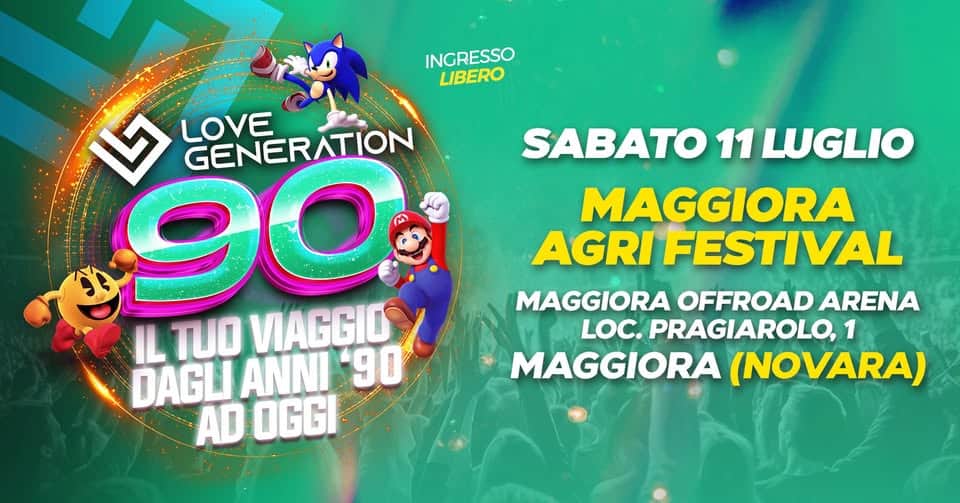 Evento Love Generation 90 – Maggiora (Novara) Locandina Love Generation 90 – Maggiora (Novara) - sabato 11 luglio ore 21:30 - 23:30