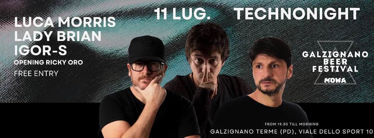 Evento Luca Morris, Igor S & Lady Brian – Galzignano Beer Festival (PD) Locandina Luca Morris, Igor S & Lady Brian – Galzignano Beer Festival (PD) - sabato 11 luglio ore 19:30 - 21:30
