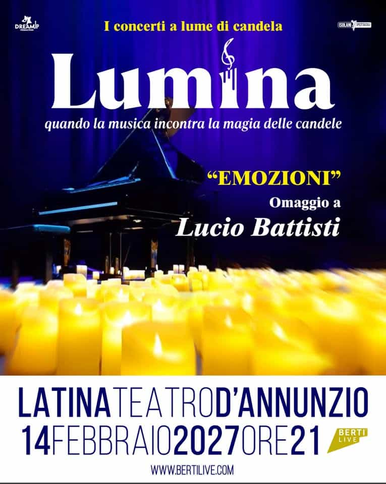 Evento Lumina – Concerti a lume di candela – Teatro D’Annunzio LT Locandina Lumina – Concerti a lume di candela – Teatro D’Annunzio LT - domenica 14 febbraio ore 21:00 - 23:00