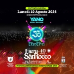 Immagine evento Lunedì 10 agosto YANO MUSIC MACHINE – Fiera di San Rocco 2026 (San Martino di Venezze RO) a San Martino di Venezze (RO) Potrebbe essere un'illustrazione raffigurante folla e il seguente testo "ENTRATA ENTRATALIBERA LIBERA Lunedì 10 Agosto 2026 INIZIO SPETTACOLO 22:00 Sy MUSIMACHINE MUSIC MACHИИE YANO Λυριχίκόσα e W SnMrirn nMurtino iVeD:22e ASAET tantra Fiera4 40 EPrЛЮΝΕ SanRocco c/oImpiantisportividi c/o Impianti sportivi di San Martino di Venezze (RO) Cool Coulpatrocinio STAND GASTRONOMICO APERTO DALLE 19:30 diSamMarting EtC 1"