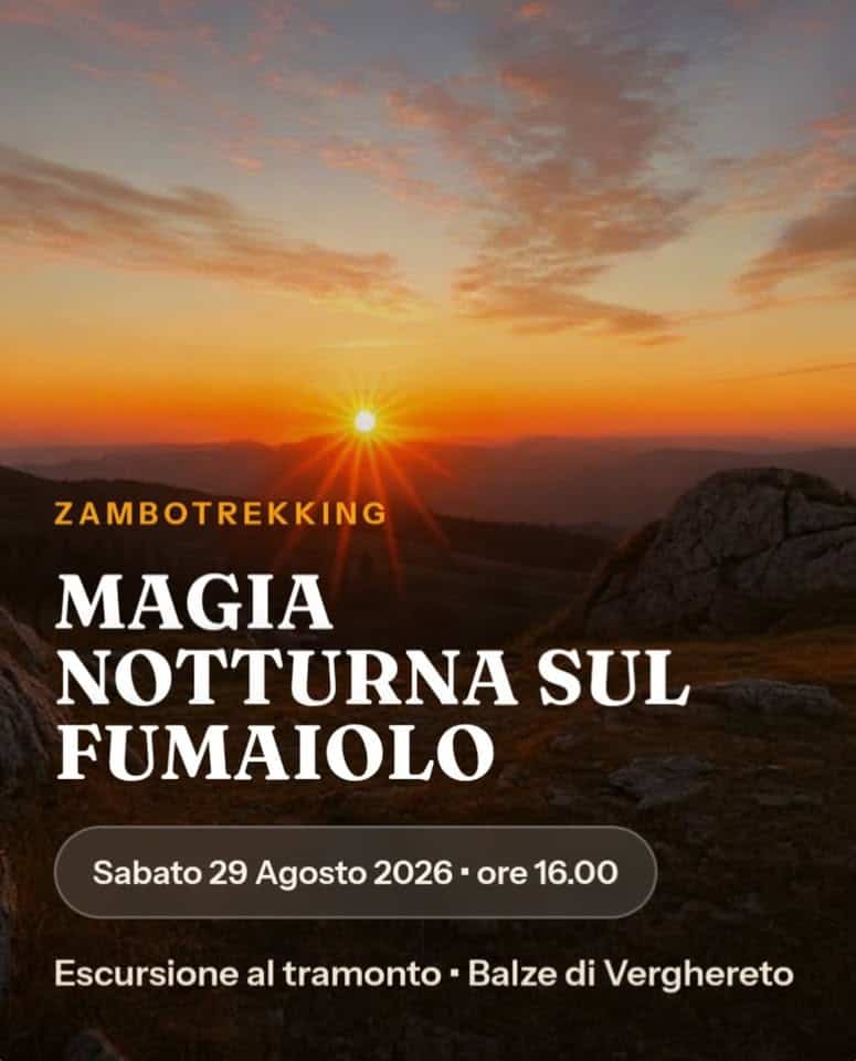Evento Magia Notturna Sul Fumaiolo – Sabato 29 Agosto 2026 – Ore 16.00 Locandina Magia Notturna Sul Fumaiolo – Sabato 29 Agosto 2026 – Ore 16.00 - sabato 29 agosto ore 16:00 - 18:00