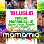 Immagine evento MAMAMIA IN TOUR a MASSA MACINAIA (LU) – Sagra del fungo porcino con polenta a Capannori (LU) Potrebbe essere un contenuto di pop art raffigurante il seguente testo "18 LUGLIO MASSA MACINAIA(LU (LU) Saqra Fungo Poncino con Polentu/ Oaficiak tour mamamia"