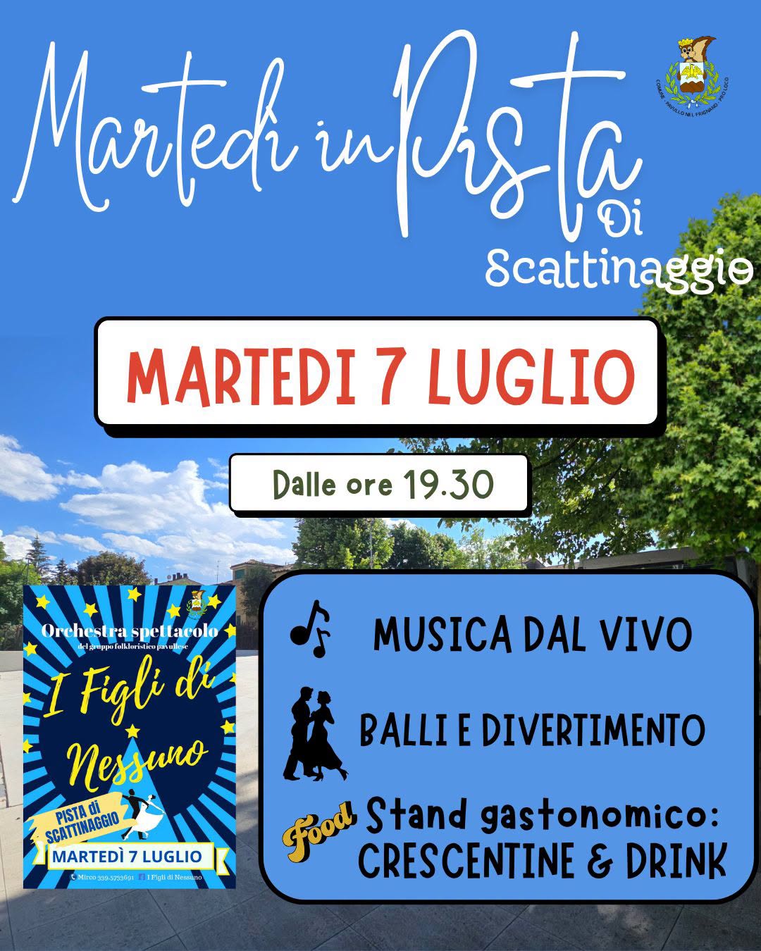 Evento Martedì In Pista Locandina Martedì In Pista - da martedì 7 luglio - martedì 14 luglio 2026 ore 19:30 ore 23:00