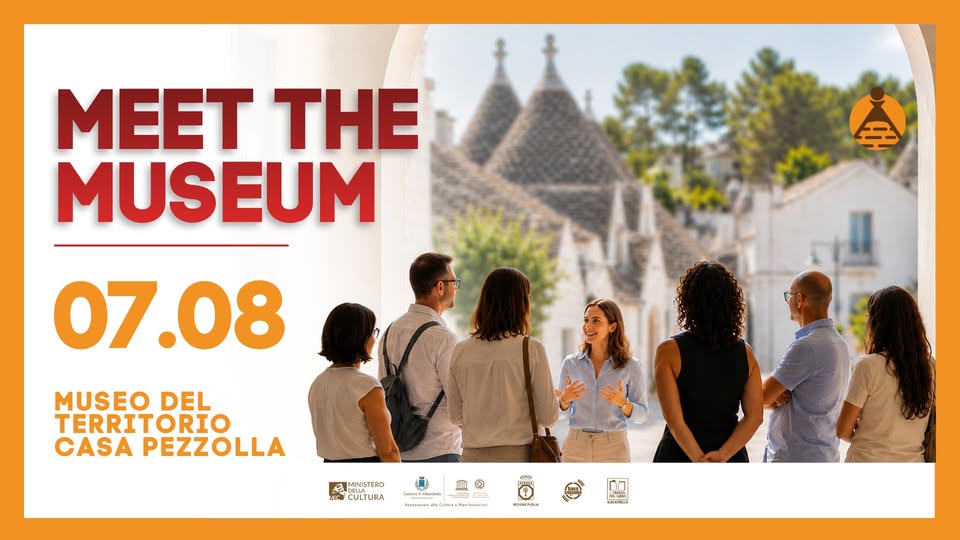 Evento MEET THE MUSEUM Museo del Territorio ‘Casa Pezzolla’ Locandina MEET THE MUSEUM Museo del Territorio ‘Casa Pezzolla’ - venerdì 7 agosto ore 11:00 - 13:00