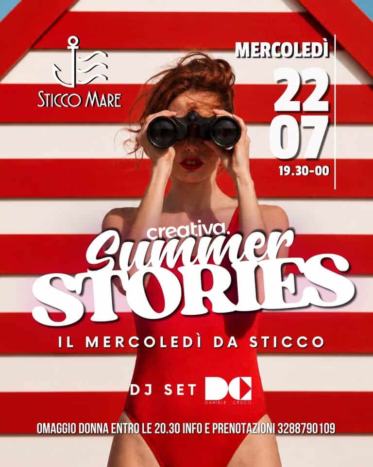 Evento Mercoledì da Sticco Locandina Mercoledì da Sticco - mercoledì 22 luglio ore 19:30 - 21:30