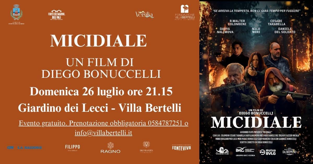 Evento “MICIDIALE” Un film di Diego Bonuccelli Locandina “MICIDIALE” Un film di Diego Bonuccelli - domenica 26 luglio ore 21:15 - 23:15