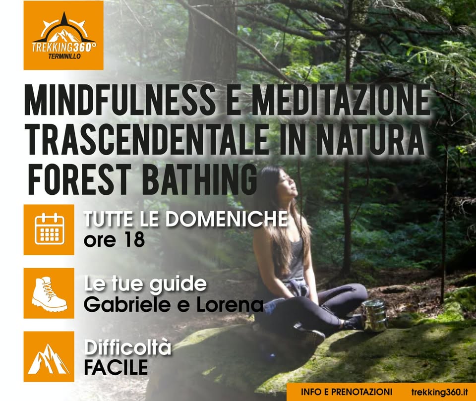 Evento Mindfulness e Meditazione Trascendentale in Natura Locandina Mindfulness e Meditazione Trascendentale in Natura - da domenica 19 luglio - domenica 30 agosto 2026 ore 10:00 ore 13:00