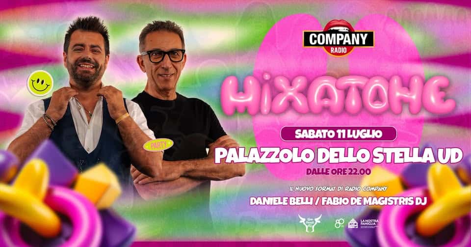 Evento Mixatone – Palazzolo Della Stella Ud Locandina Mixatone – Palazzolo Della Stella Ud - sabato 11 luglio ore 21:30 - 23:30