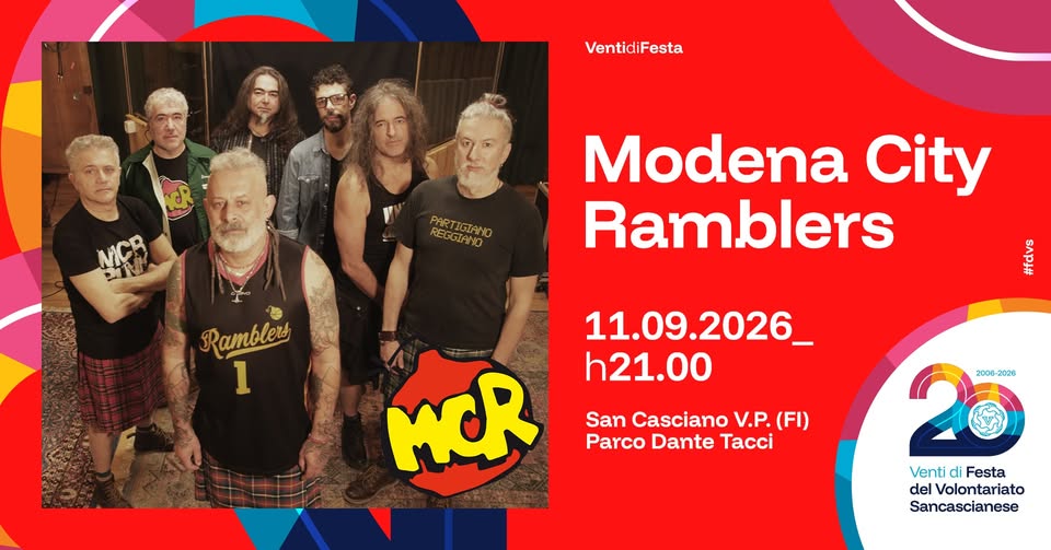 Evento Modena City Ramblers – Festa Del Volontariato Locandina Modena City Ramblers – Festa Del Volontariato - venerdì 11 settembre ore 22:00 - 00:00