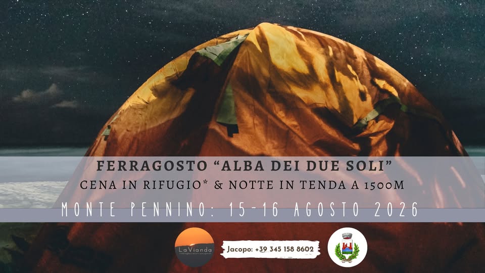 Evento Monte Pennino Ferragosto – Tramonto & Cena Appennina* A 1500M, Notte In Tenda & Alba Dei 2 Soli. Locandina Monte Pennino Ferragosto – Tramonto & Cena Appennina* A 1500M, Notte In Tenda & Alba Dei 2 Soli. - da sabato 15 agosto - domenica 16 agosto 2026 ore 13:00 ore 11:30