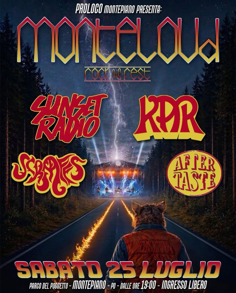 Evento Monteloud Rock Fest 2026 Locandina Monteloud Rock Fest 2026 - sabato 25 luglio ore 18:00 - 20:00