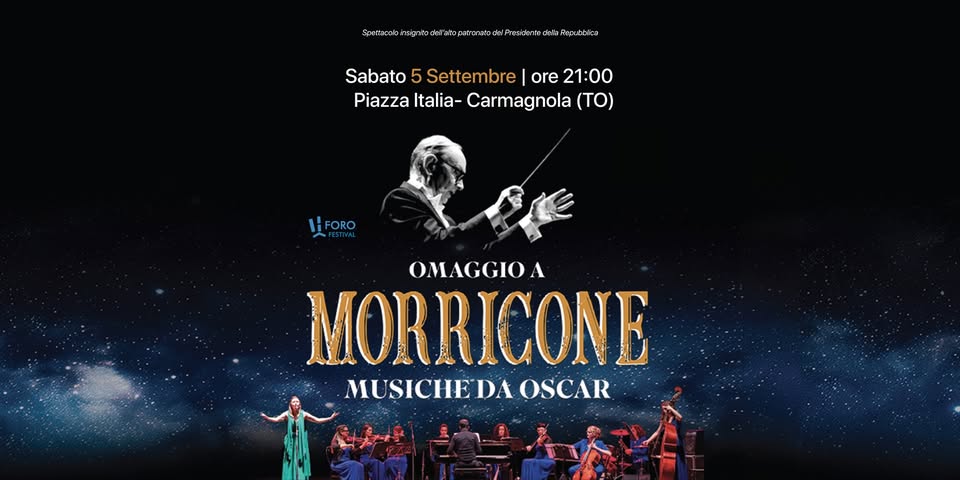 Evento Musiche Da Oscar – Omaggio A Morricone Locandina Musiche Da Oscar – Omaggio A Morricone - sabato 5 settembre ore 21:00 - 23:00