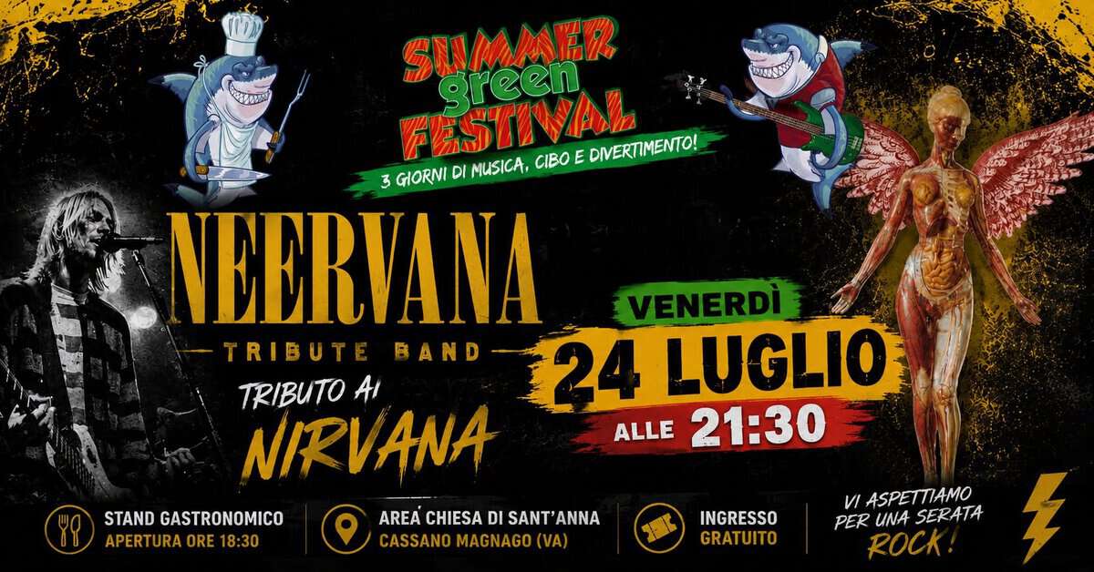 Evento NEERVANA Tributo ai Nirvana Locandina NEERVANA Tributo ai Nirvana - venerdì 24 luglio ore 21:30 - 23:30