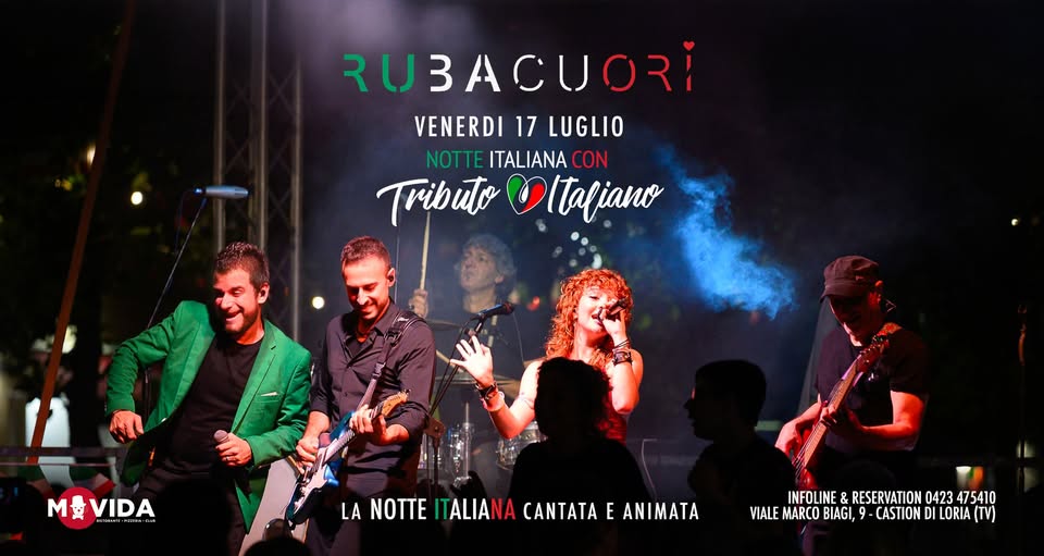 Evento Notte Italiana al Movida Club Locandina Notte Italiana al Movida Club - venerdì 17 luglio ore 21:30 - 23:30