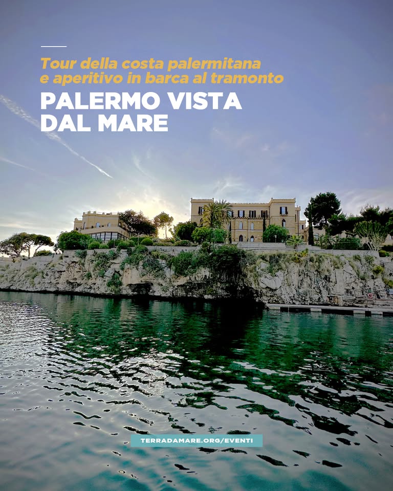 Evento Palermo vista dal Mare Tour della costa Palermitana e aperitivo in barca al tramonto Locandina Palermo vista dal Mare Tour della costa Palermitana e aperitivo in barca al tramonto - venerdì 28 agosto ore 18:00 - 20:00