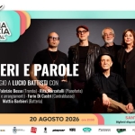 Immagine evento PENSIERI e PAROLE Omaggio a Lucio Battisti 20.08.2026 Arena Fenicia Festival – Sant’Antioco a Ortueri (NU) PENSIERI e PAROLE Omaggio a Lucio Battisti 20.08.2026 Arena Fenicia Festival - Sant'Antioco a Ortueri (NU) il 20 agosto 2026