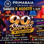 Immagine evento Prima Baia Sabato 8 Agosto h. 20.00 90’s Storie’s Dj Ale a Caorle (VE) Prima Baia Sabato 8 Agosto h. 20.00 90's Storie's Dj Ale a Caorle (VE) il 8 agosto 2026