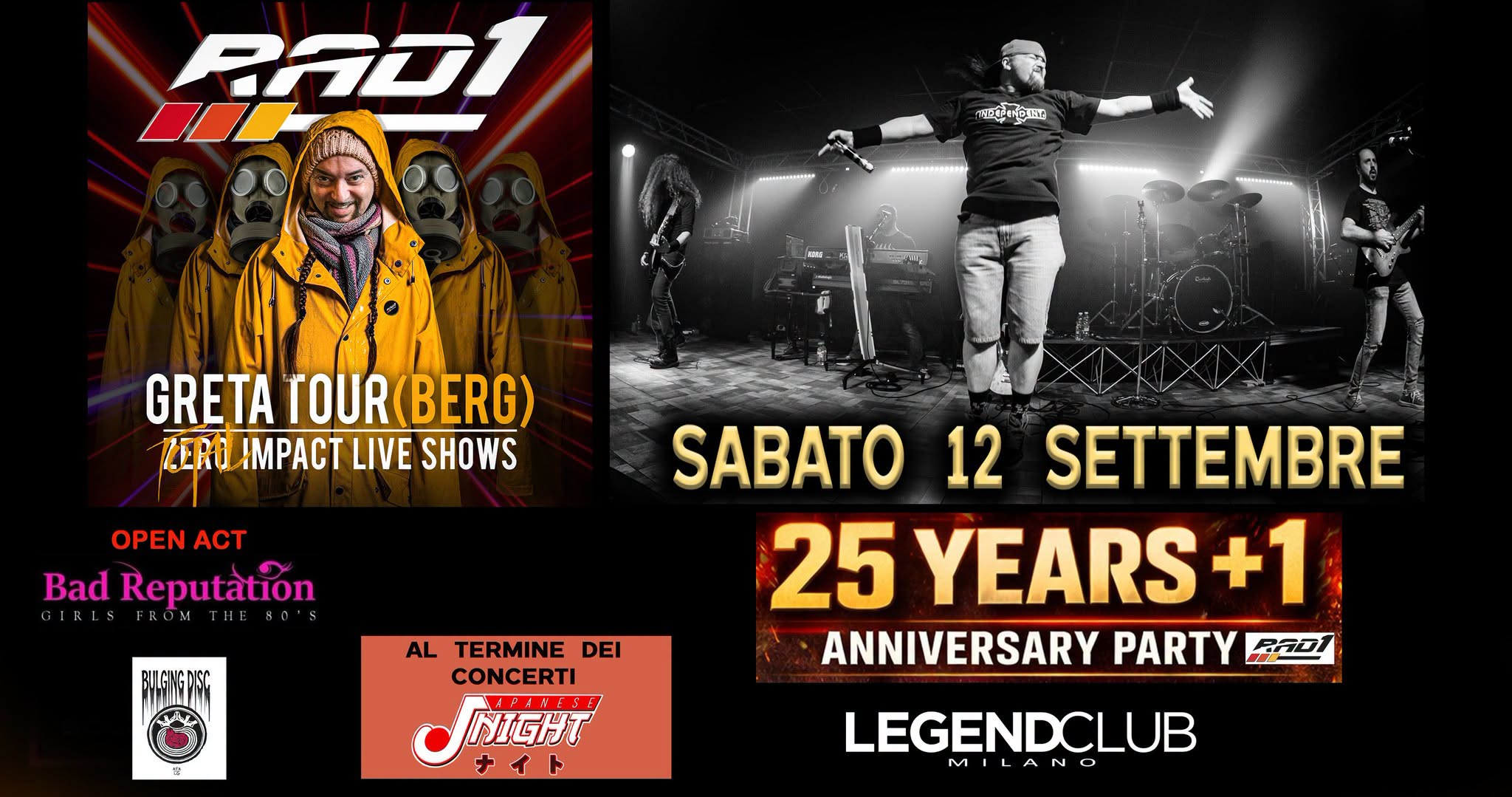 Evento RAD1 – 25th Anniversary Party Locandina RAD1 – 25th Anniversary Party - sabato 12 settembre ore 20:15 - 03:30