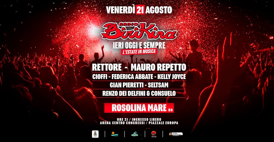 Evento Radio Birikina – Ieri oggi e sempre – Rosolina Mare Locandina Radio Birikina – Ieri oggi e sempre – Rosolina Mare - venerdì 21 agosto ore 11:00 - 13:00