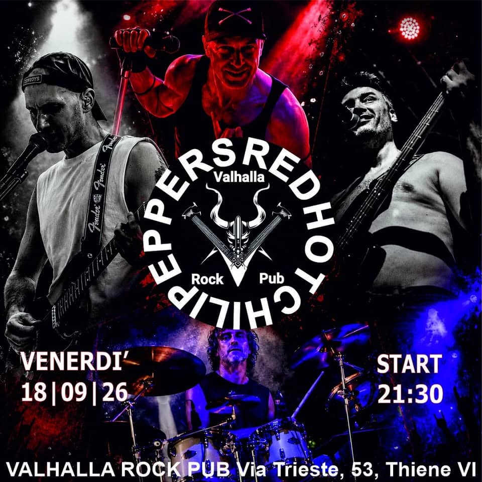 Evento Red On Top – Valhalla Rock Pub Locandina Red On Top – Valhalla Rock Pub - venerdì 18 settembre ore 21:30 - 23:30
