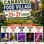 Immagine evento RIVAROLO CANAVESE Food Village al SUMMER FESTIVAL 2º edizione Parco del Castello Malgrà a Rivarolo Canavese (TO) RIVAROLO CANAVESE Food Village al SUMMER FESTIVAL 2º edizione Parco del Castello Malgrà a Rivarolo Canavese (TO) il 23 luglio - 27 luglio 2026