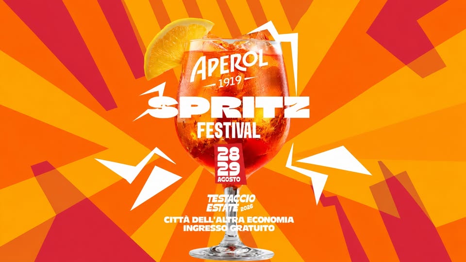 Evento Roma Spritz Festival 2026 Locandina Roma Spritz Festival 2026 - venerdì 28 agosto ore 19:00 - 21:00