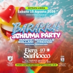 Immagine evento Sabato 15 Agosto BARAKKA Schiuma Party – Fiera di San Rocco 2026 (San Martino di Venezze RO) a San Martino di Venezze (RO) Sabato 15 Agosto BARAKKA Schiuma Party - Fiera di San Rocco 2026 (San Martino di Venezze RO) a San Martino di Venezze (RO) il 15 agosto 2026