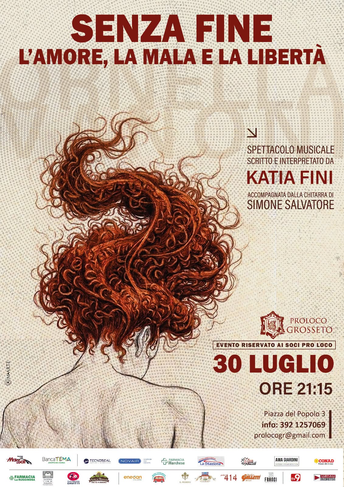 Evento SENZA FINE – L’amore, la mala e la libertà Omaggio a Ornella Vanoni Locandina SENZA FINE – L’amore, la mala e la libertà Omaggio a Ornella Vanoni - giovedì 30 luglio ore 21:15 - 23:15
