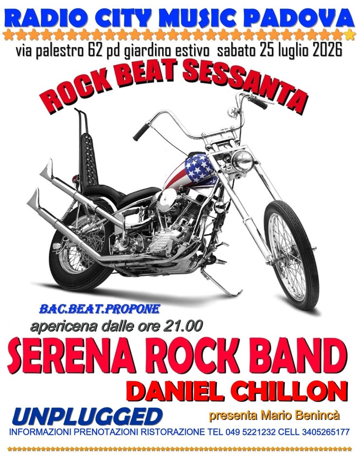 Evento Serena Rock Band Daniel Chillon Locandina Serena Rock Band Daniel Chillon - sabato 25 luglio ore 21:00 - 23:00