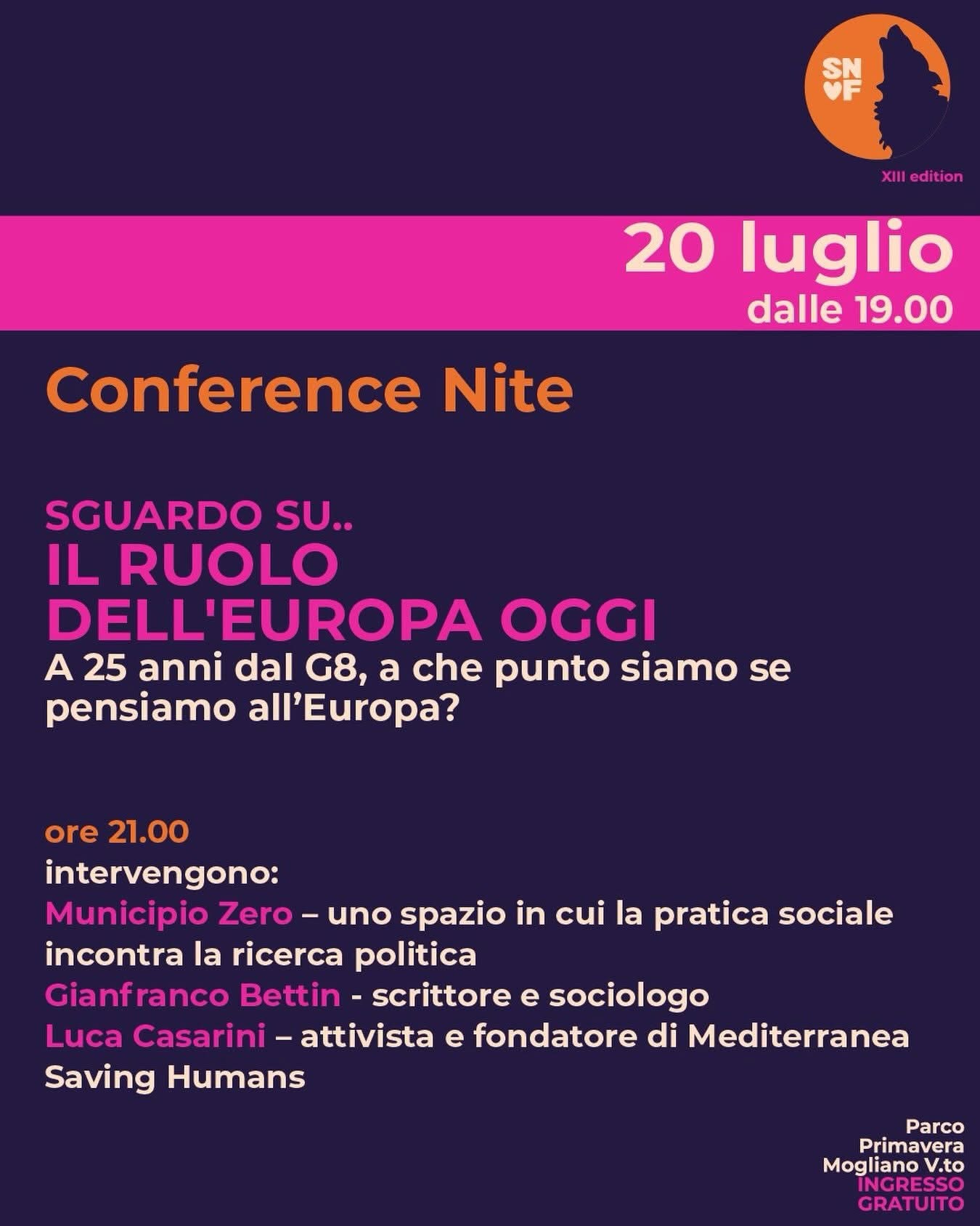 Evento Sguardo Sul Ruolo Dell’europa Oggi – Snlf 2026 Locandina Sguardo Sul Ruolo Dell’europa Oggi – Snlf 2026 - lunedì 20 luglio ore 19:00 - 21:00