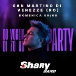 Immagine evento SHARYBAND@Fiera patronale di San Rocco – area feste e centro sportivo – San Martino di Venezze (RO) a San Martino di Venezze (RO) SHARYBAND@Fiera patronale di San Rocco - area feste e centro sportivo - San Martino di Venezze (RO) a San Martino di Venezze (RO) il 9 agosto 2026