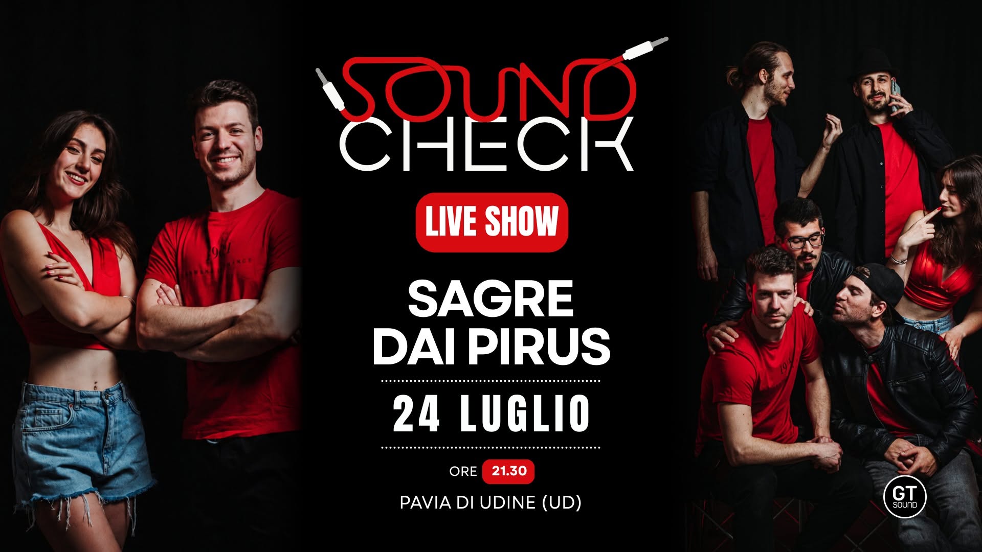 Evento Soundcheck live – Sagre dai Pirûs Locandina Soundcheck live – Sagre dai Pirûs - venerdì 24 luglio ore 21:30 - 23:30