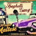 Immagine evento Spaghetti Gang – Il Maltese – Conegliano a Conegliano (TV) Potrebbe essere un contenuto di pop art raffigurante il seguente testo "Spaghetti Gang ้ำ Wunja င်လြ giovedì 30 luglio Il Maltese CONEGLIANO"