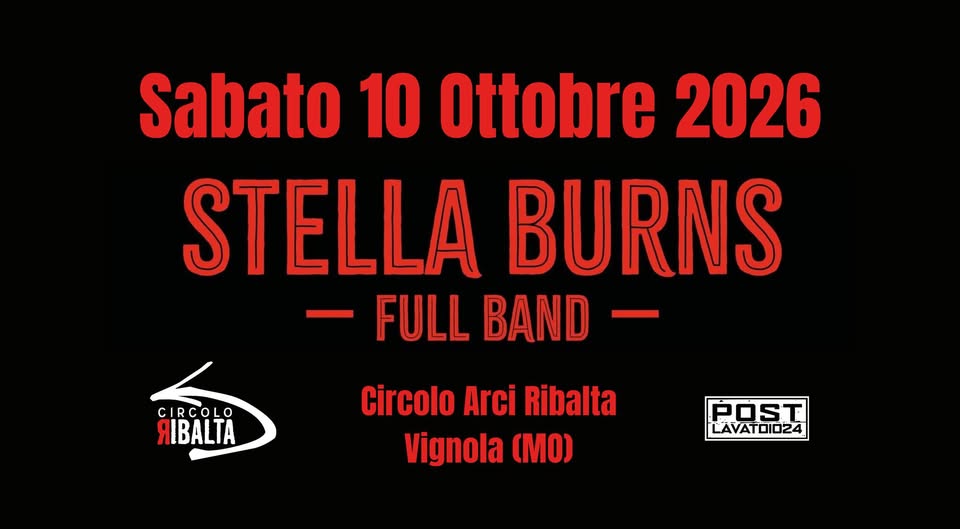 Evento STELLA BURNS full band in Concerto al Circolo Ribalta Locandina STELLA BURNS full band in Concerto al Circolo Ribalta - sabato 10 ottobre ore 19:30 - 23:30