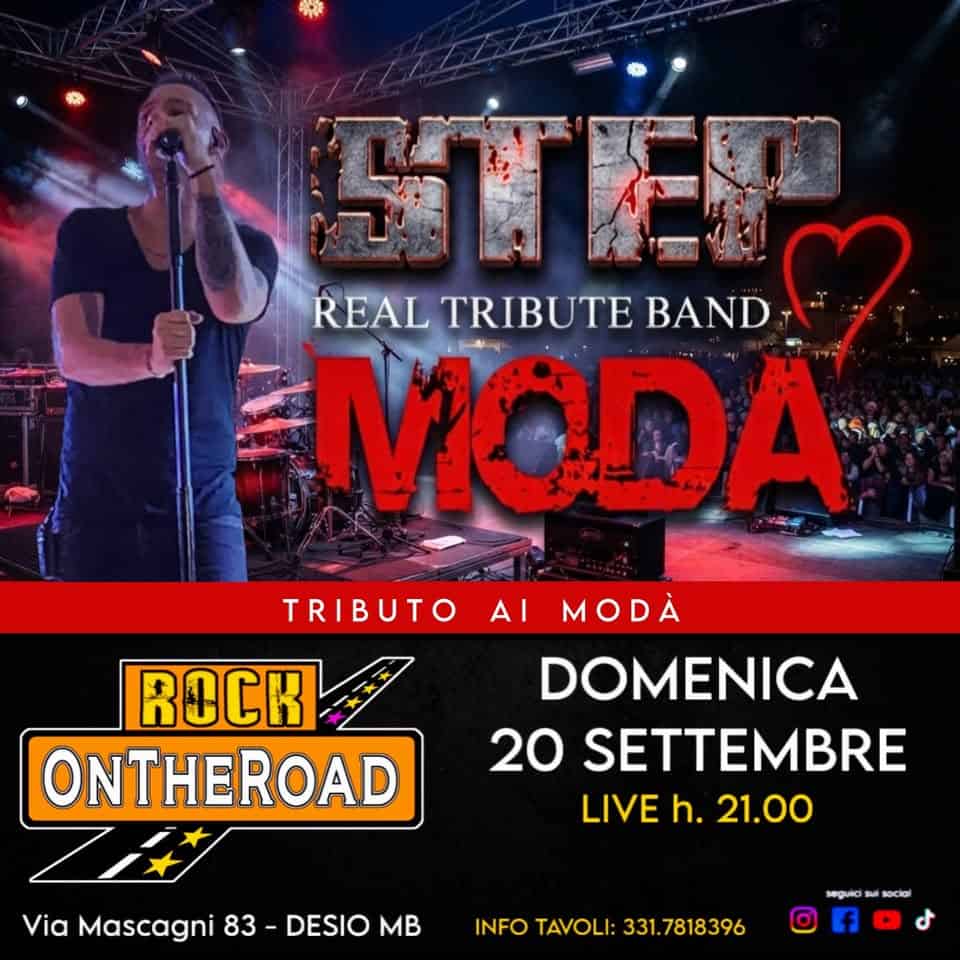 Evento Step Real – Tribute Band Modà – Live – Rock On The Road – Desio (Mb) Locandina Step Real – Tribute Band Modà – Live – Rock On The Road – Desio (Mb) - domenica 20 settembre ore 21:00 - 23:00