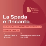 Immagine evento teatro La Spada e l’Incanto. Sulle orme di Francesco d’Assisi a Lecce (LE) teatro La Spada e l'Incanto. Sulle orme di Francesco d'Assisi a Lecce (LE) il 19 luglio 2026