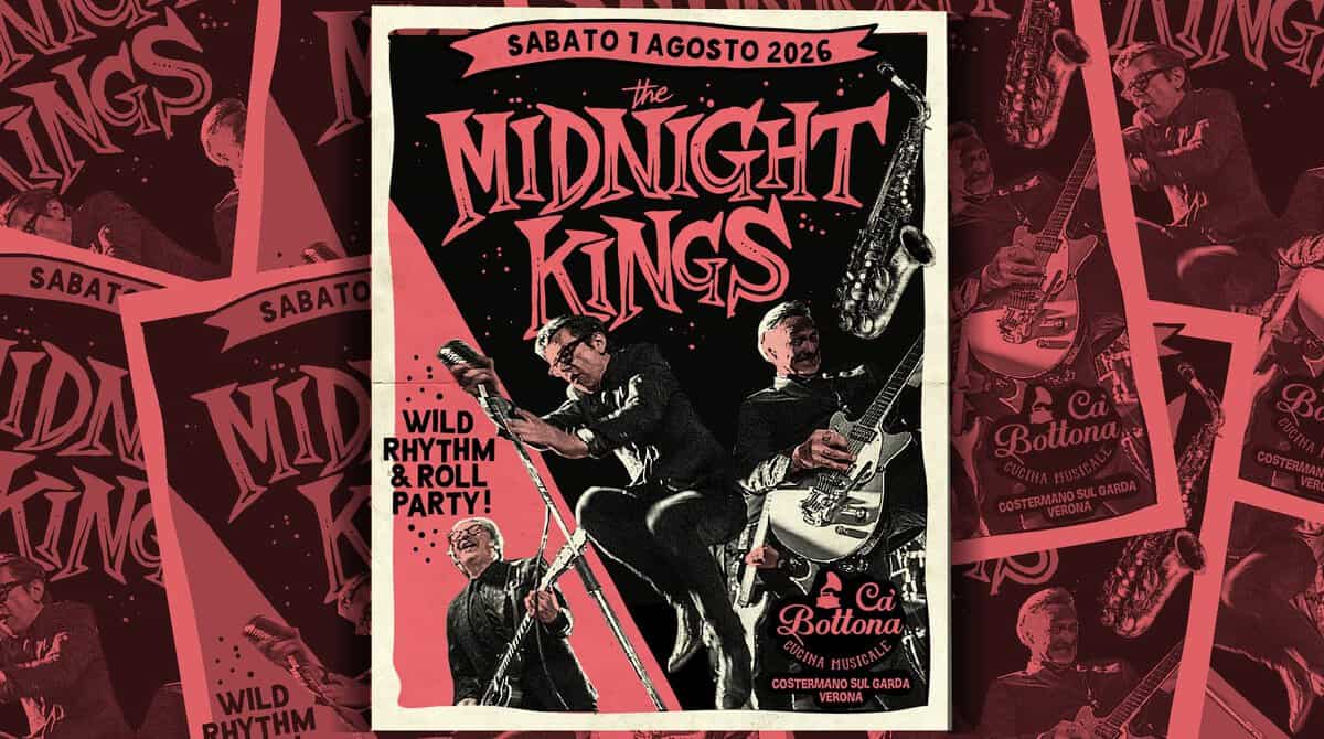Evento THE MIDNIGHT KINGS wild rhythm’n’roll party! Locandina THE MIDNIGHT KINGS wild rhythm’n’roll party! - sabato 1 agosto ore 22:00 - 00:00