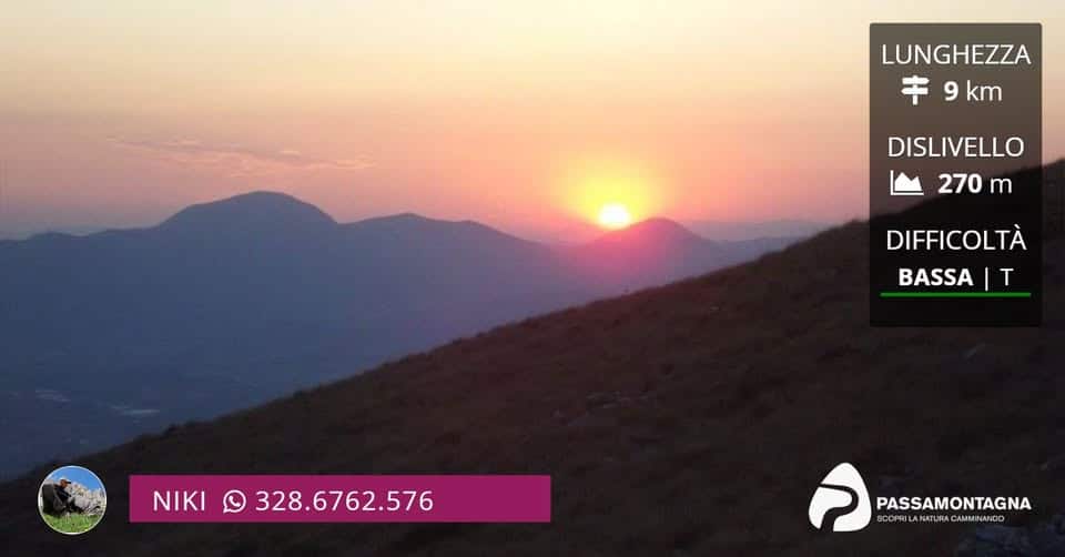 Evento Tramonto dal Monte della Sporta Locandina Tramonto dal Monte della Sporta - martedì 25 agosto ore 17:00 - 21:00