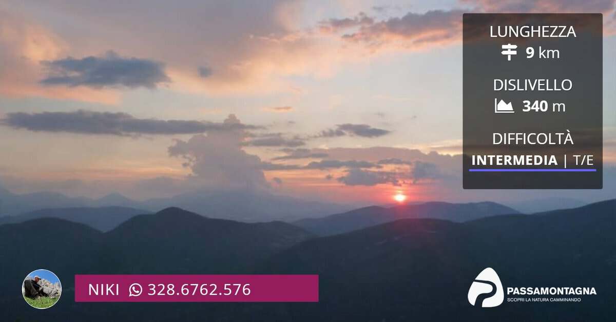 Evento Tramonto dal Monte Valmontagnana Locandina Tramonto dal Monte Valmontagnana - lunedì 17 agosto ore 17:00 - 22:00