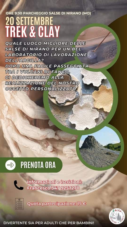 Evento Trek & Clay Locandina Trek & Clay - domenica 20 settembre ore 09:30 - 11:30