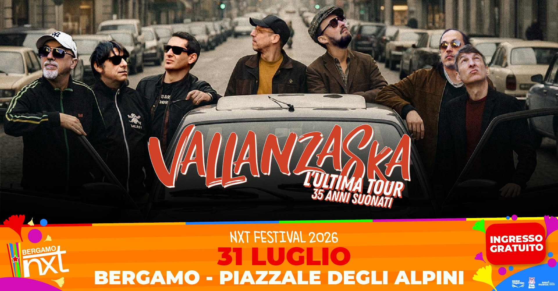 Evento Vallanzaska – NXT Festival Bergamo, Piazzale degli Alpini – 31 luglio INGRESSO GRATUITO Locandina Vallanzaska – NXT Festival Bergamo, Piazzale degli Alpini – 31 luglio INGRESSO GRATUITO - venerdì 31 luglio ore 21:00 - 23:00