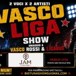 Immagine evento Vascoliga Show – 2 Voci X 2 Artisti Live@Jam Park Par, Ponte San Nicolo’ (Pd) a Ar Cenisio (TO) Vascoliga Show - 2 Voci X 2 Artisti Live@Jam Park Par, Ponte San Nicolo' (Pd) a Ar Cenisio (TO) il 16 agosto 2026