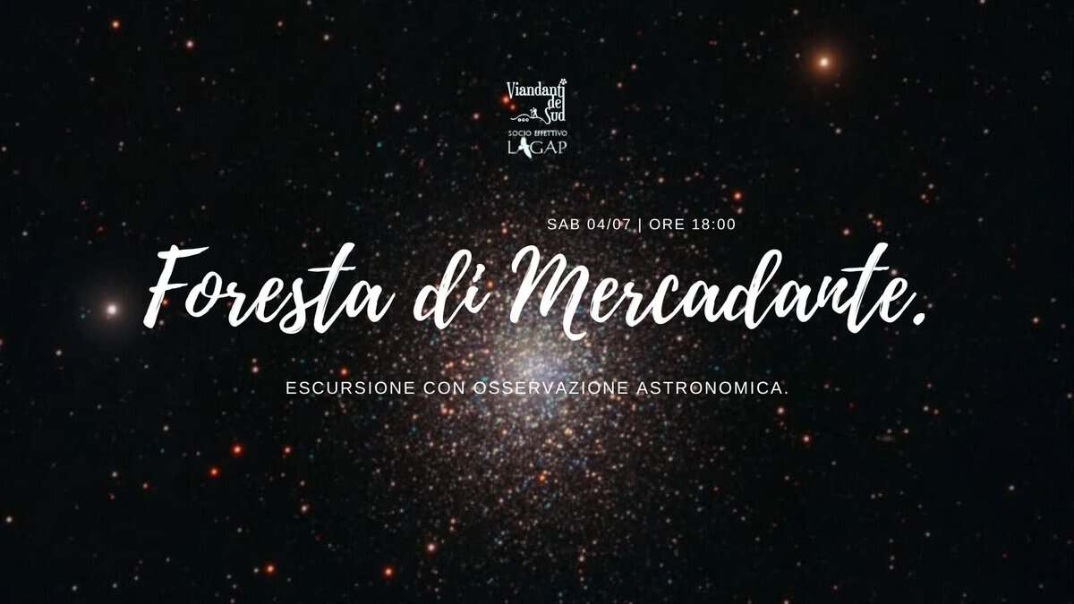 Evento Viandanti nel cielo stellato in Foresta Mercadante Alta Murgia Puglia Locandina Viandanti nel cielo stellato in Foresta Mercadante Alta Murgia Puglia - sabato 4 luglio ore 18:00 - 23:00