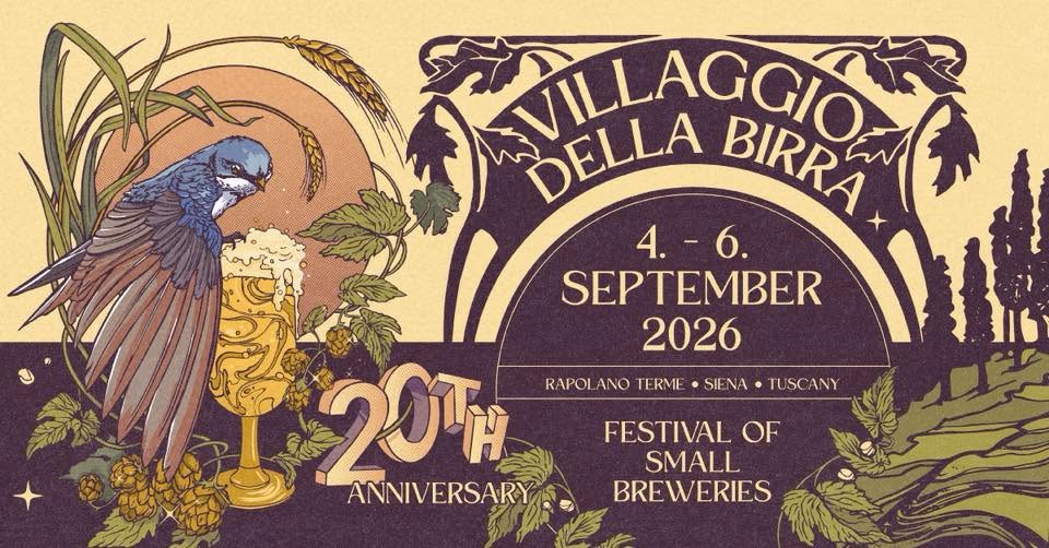Evento Villaggio della Birra 2026 Locandina Villaggio della Birra 2026 - da venerdì 4 settembre - domenica 6 settembre 2026 ore 18:00 ore 23:00