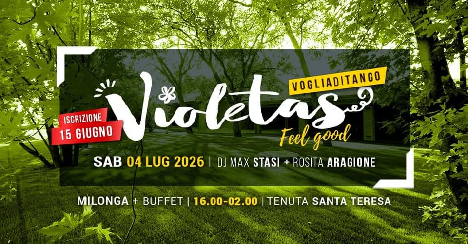 Evento VIOLETAS Tdj Max Stasi Rosita Aragione Locandina VIOLETAS Tdj Max Stasi Rosita Aragione - sabato 4 luglio ore 16:00 - 02:00